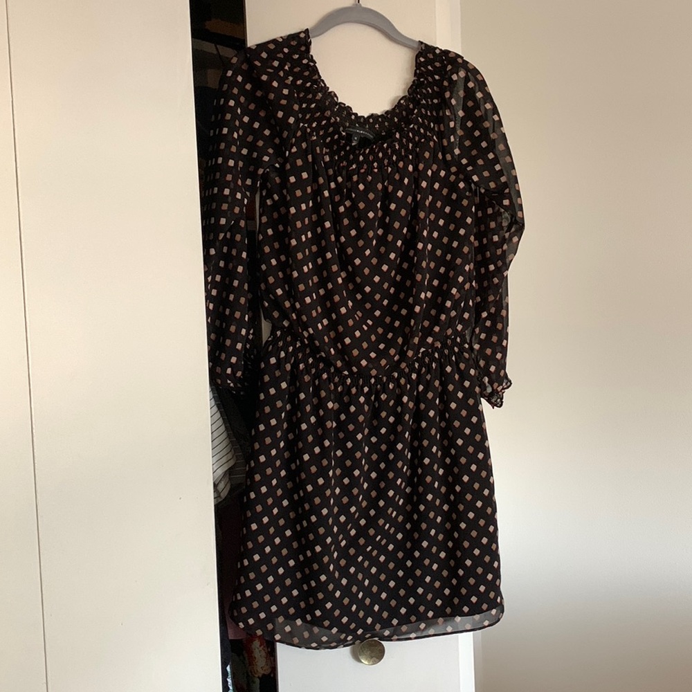 3/4 sleeve Black Dress